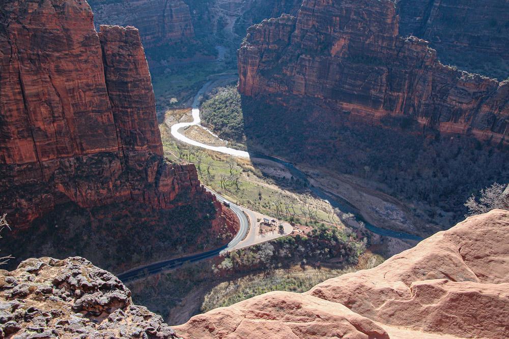 Ariel View Of Canyon In Zion National Park