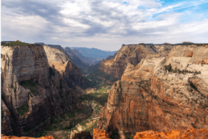 The sweeping panoramic views from Observation Point in Zion National Park showcase the natural beauty of the southwestern United States