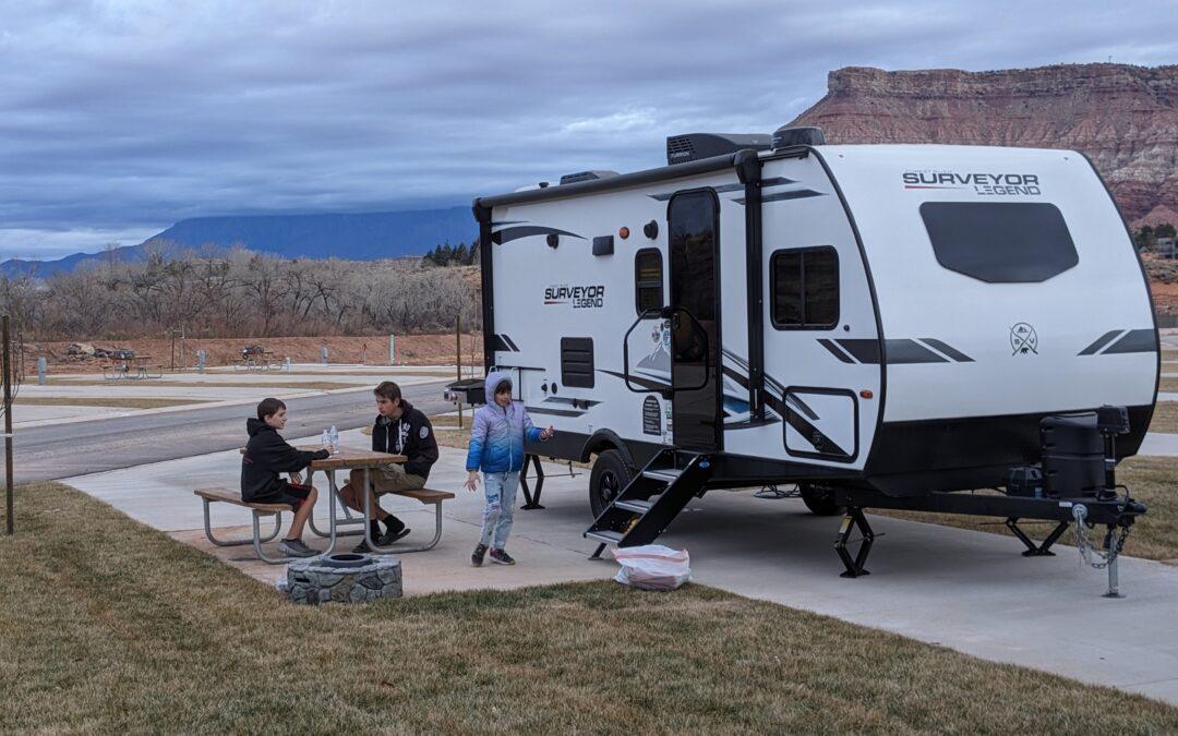 Children RV Camping In Zion National Park