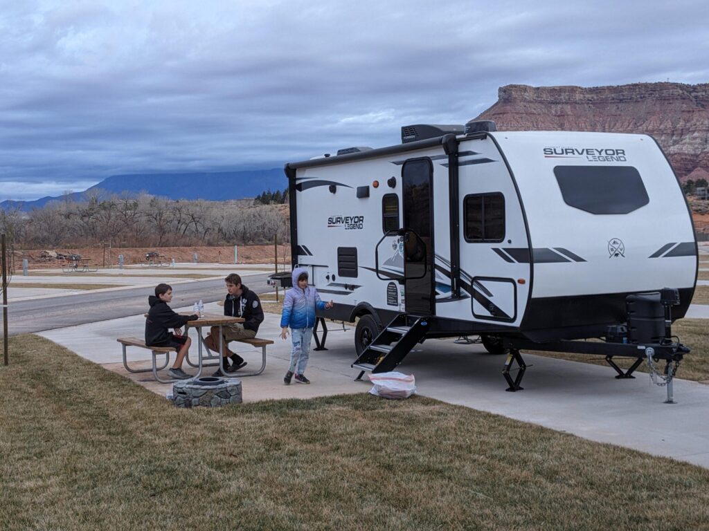 Children RV Camping In Zion National Park