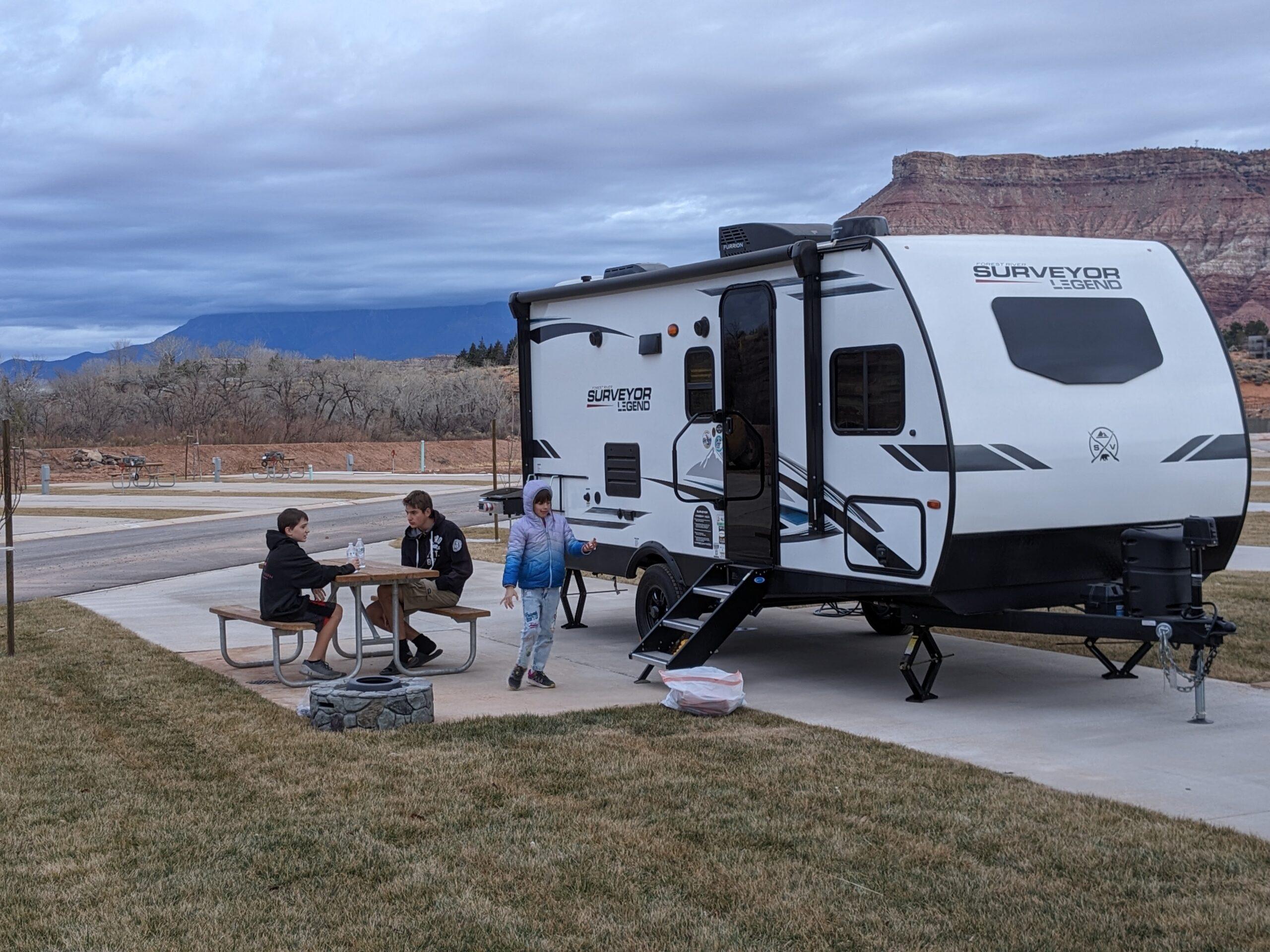 Children RV Camping In Zion National Park