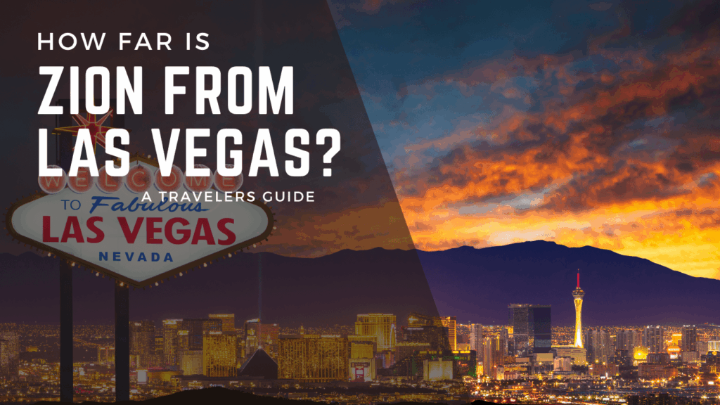 Las Vegas Sign with city of las vegas behind at sunset